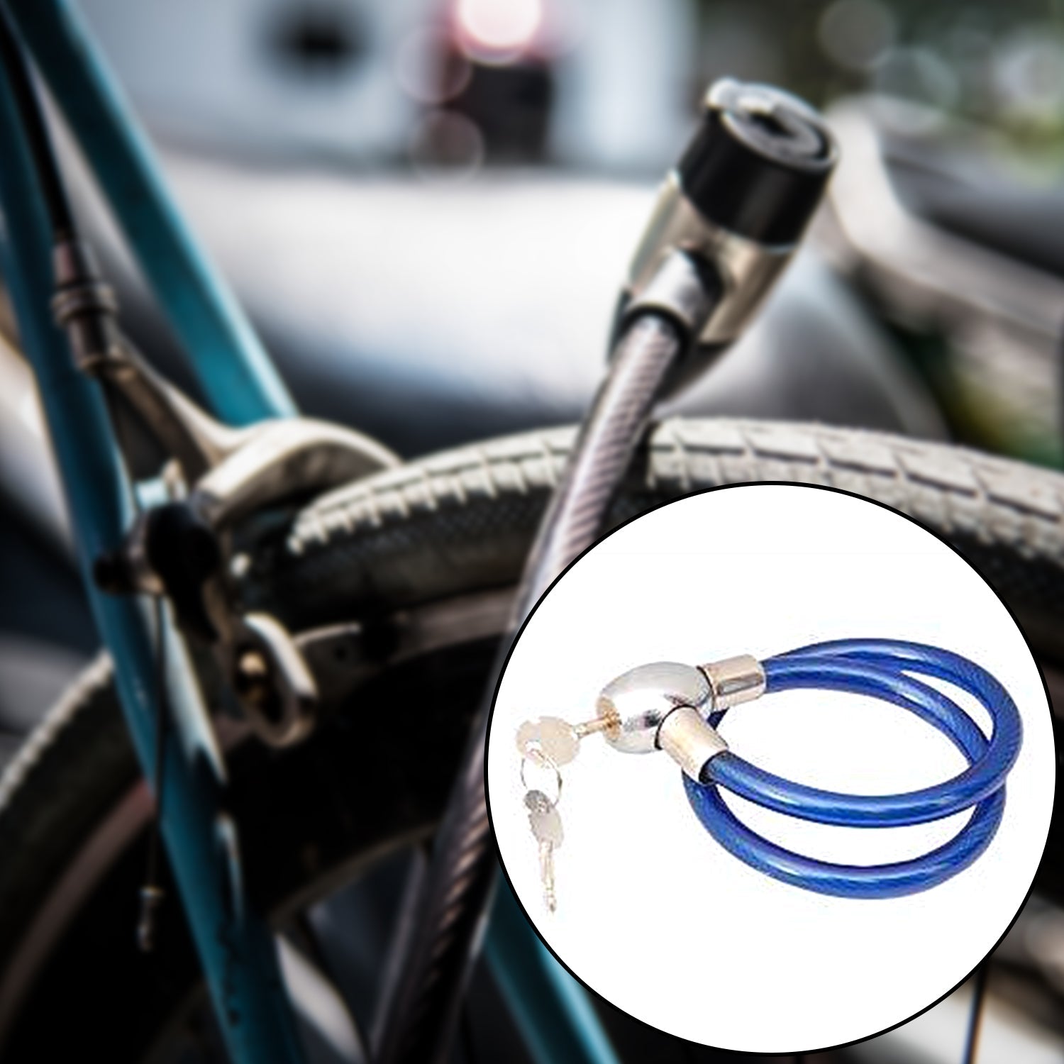 0228A Multipurpose Cable Lock for Bike, Luggage, Steel Keylock, Anti-Theft DeoDap 0228A Multipurpose Cable Lock for Bike, Luggage, Steel Keylock, Anti-Theft DeoDap